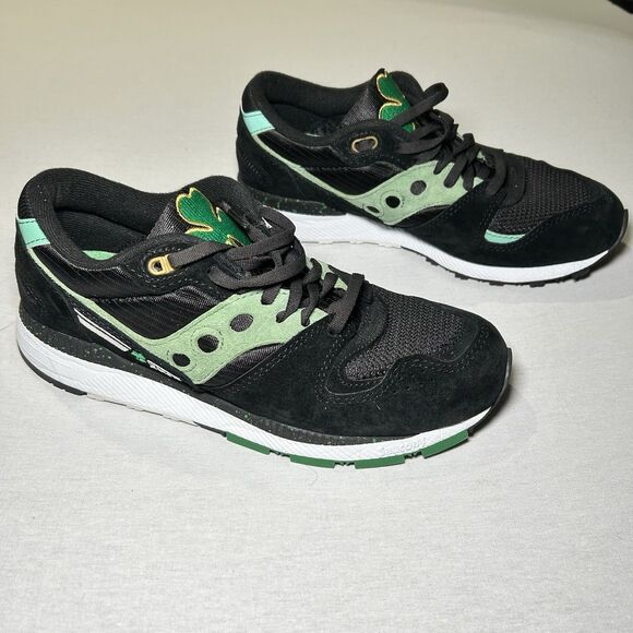 Saucony Azura “St. Patrick's Day" sneakers Size 7.5 in black and green - Picture 3 of 7